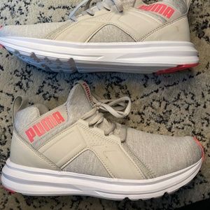 Women’s Puma Athletic Shoes Enzo Soft Foam Pink and Gray